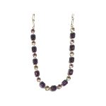 Necklace By Mariana Woman Fashionable Golden Shadow and Purple Swarovski Crystals