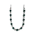 Necklace By Mariana Woman Modern Emerald and Crystal Clear Swarovski Crystals