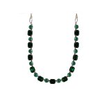 Necklace By Mariana Woman Distinctive Emerald and Cr.Royal Green Swarovski Crystals