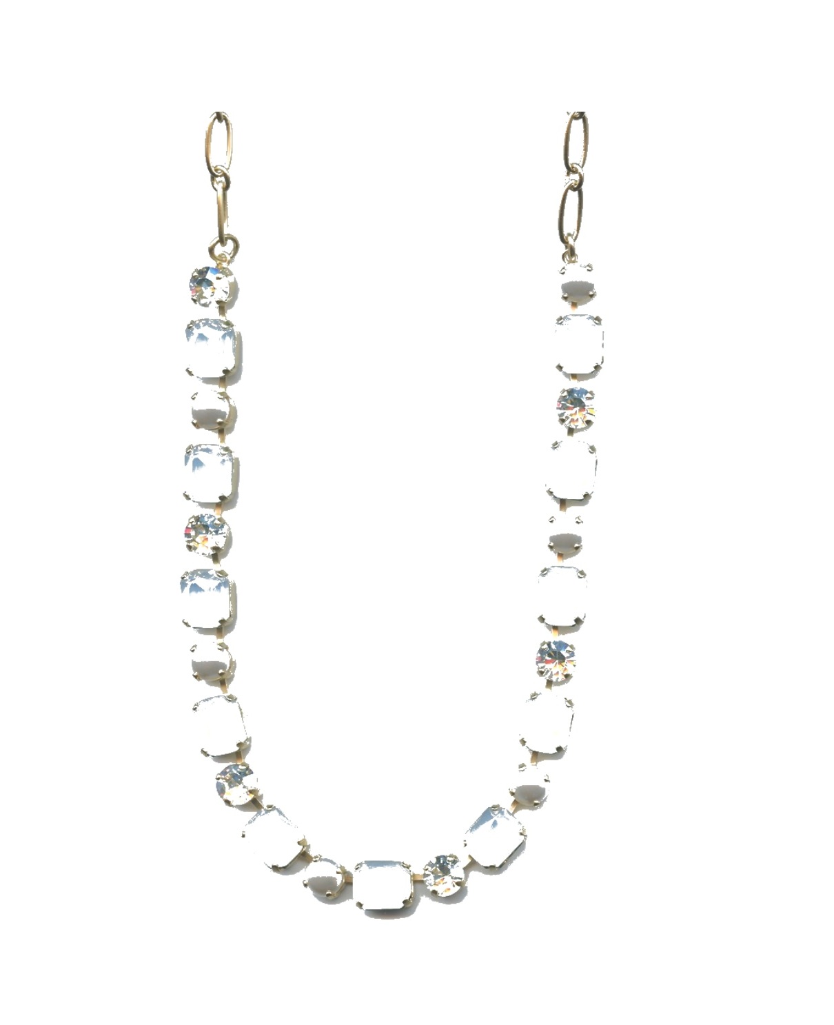 N-3320-1-2340-RG Necklace By Mariana Woman Timeless Cream Pearl and White Opal Swarovski Crystals - Image 1