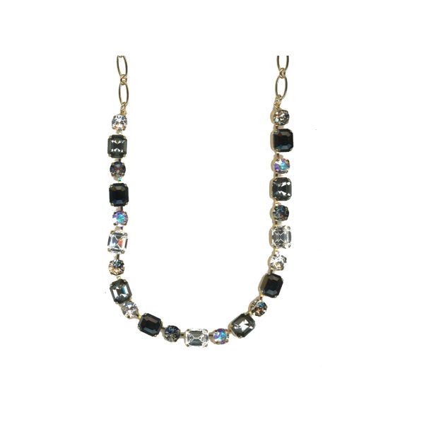 Necklace By Mariana Woman Glamorous Jet, AB, Pearl, and Clear Swarovski Crystals