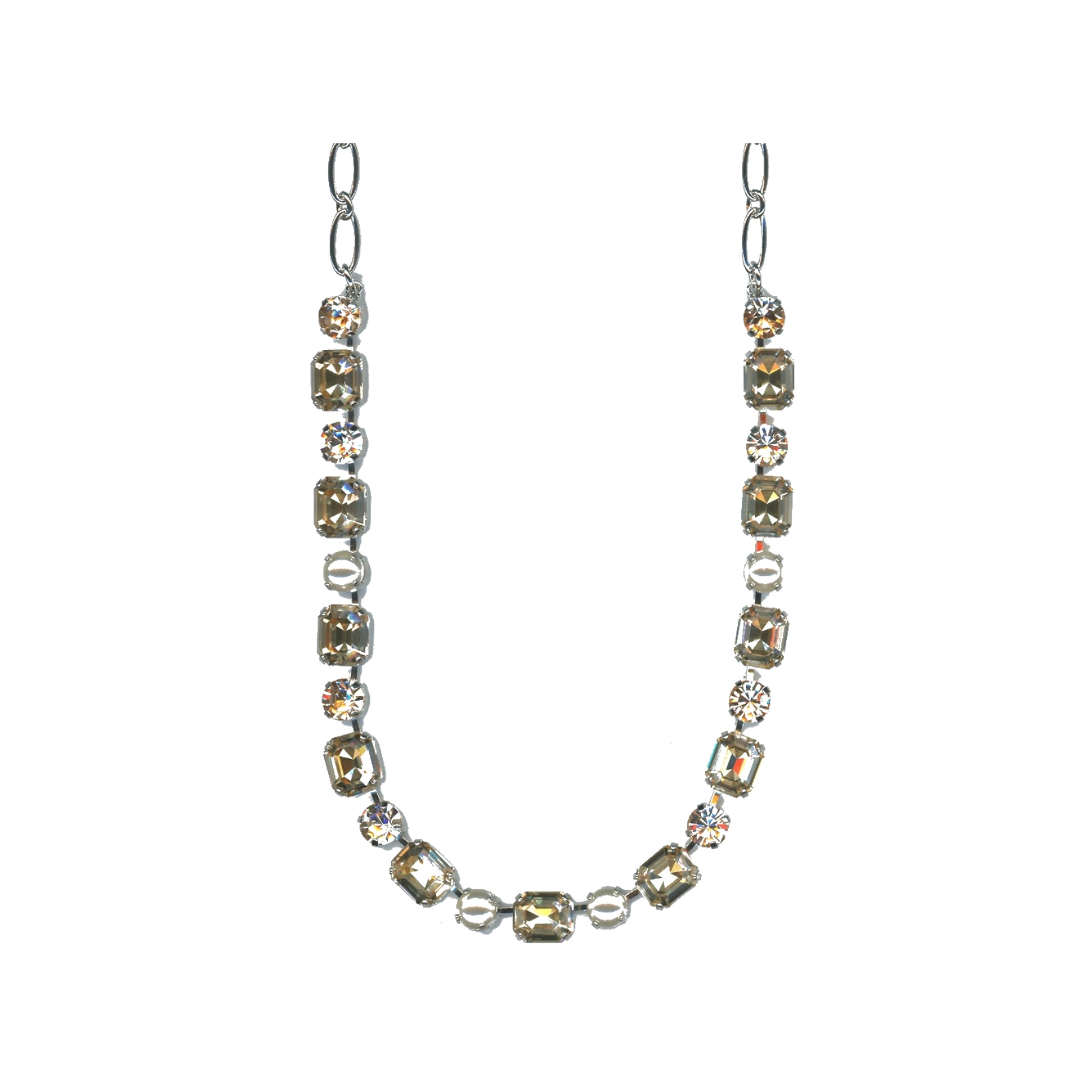 N-3320-1-5005-SP Necklace By Mariana Woman Contemporary Cream Pearl and Peach Swarovski Crystals - Image 1