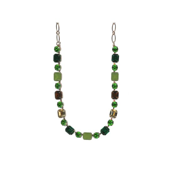 Necklace By Mariana Woman Luxurious Peridot and Smoked Topaz Swarovski Crystals