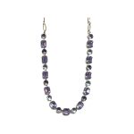 Necklace By Mariana Woman Vibrant Gray and Light Amethyst Swarovski Crystals