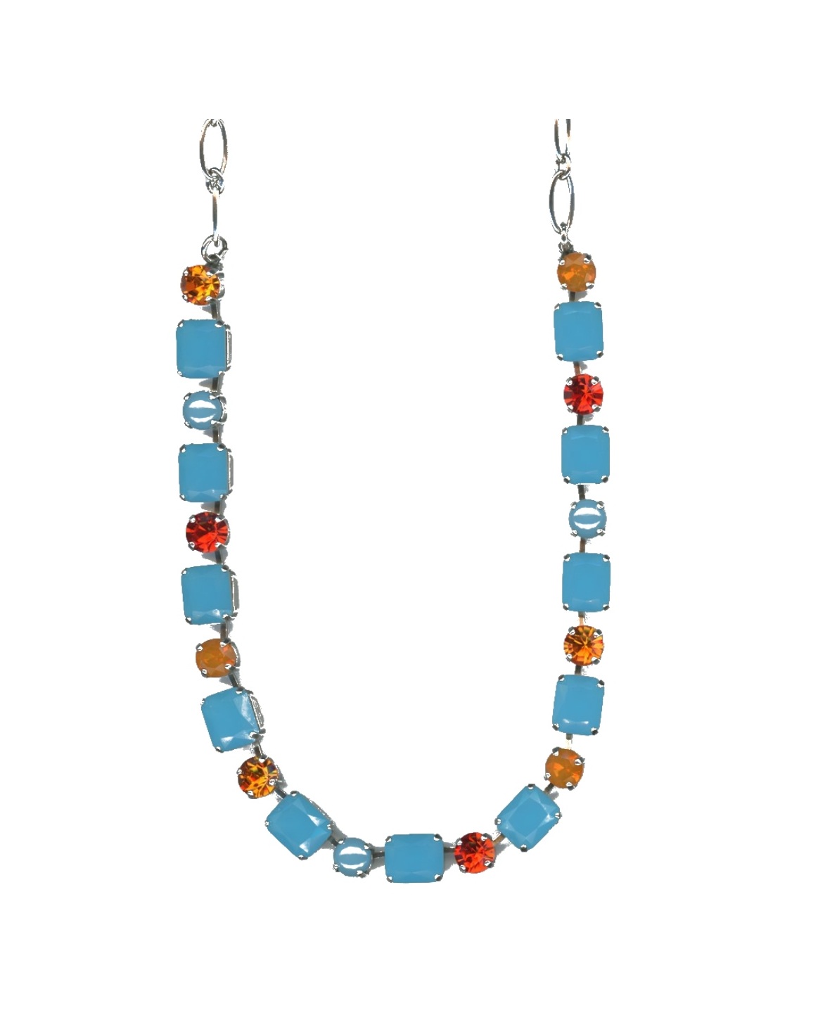 N-3320-1-M1079-SP Necklace By Mariana Woman Striking Turquoise and Red Minerals and Swarovski Crystals - Image 1