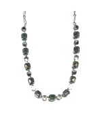 Necklace By Mariana Woman Chic Pyrite and Shell Minerals and Swarovski Crystals