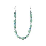Necklace By Mariana Woman Turquoise and Blue shell Minerals and Swarovski Crystals