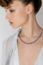 Necklace By Mariana Woman Glamorous Tanzanite Swarovski Crystals - Image 3