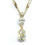 Pendant By Mariana Woman Stunning Amethyst and Light Peach Swarovski Crystals