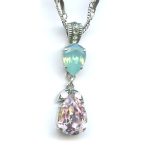 Pendant By Mariana Woman Graceful Chrysolite, Clear and Light Rose Swarovski Crystals