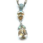 Pendant By Mariana Woman Dazzling Light Peach and Pacific Opal Swarovski Crystals