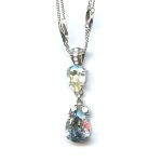 Pendant By Mariana Woman Romantic Opal, Shell and Grey Opal Swarovski Crystals