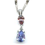 Pendant By Mariana Woman Contemporary Purple and Shell Swarovski Crystals