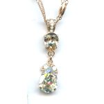 Pendant Woman By Mariana Classic Golden Shadow and White Opal Swarovski Crystals