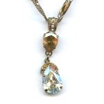 Pendant By Mariana Woman Timeless Golden Shadow and Moonligt Swarovski Crystals