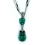 Pendant By Mariana Woman Bold Laguna Delite and Indicolite Swarovski Crystals