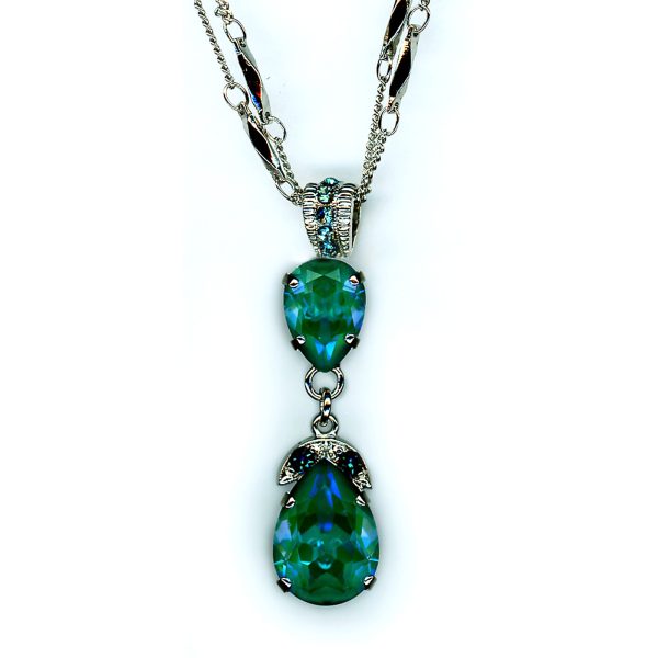 Pendant By Mariana Woman Bold Laguna Delite and Indicolite Swarovski Crystals
