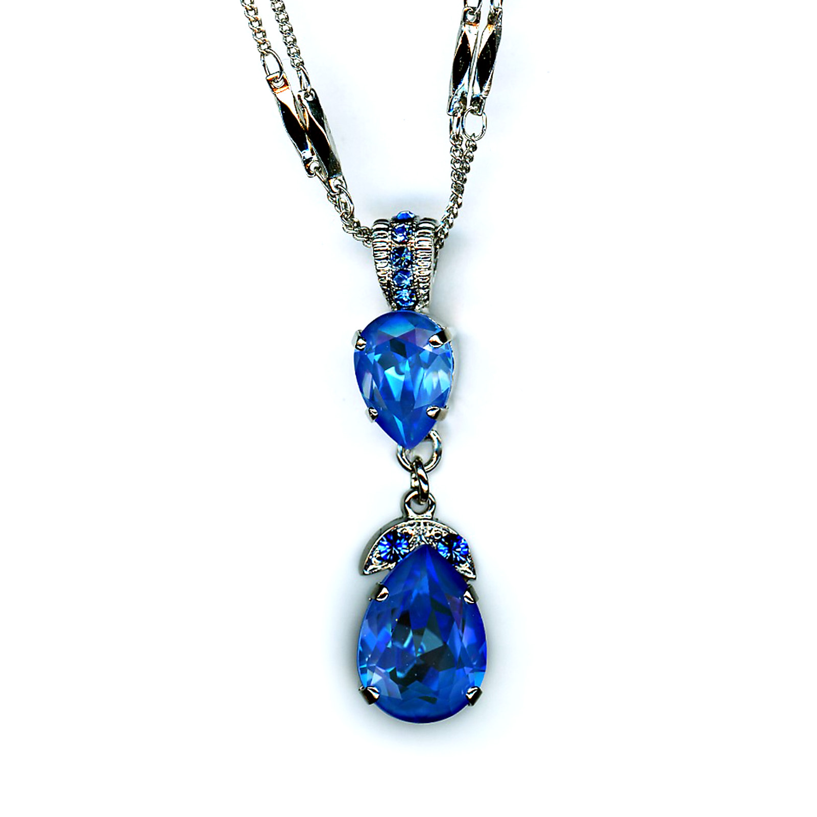 N-5032-4-143206-SP Pendant By Mariana Woman Unique Sapphire and Sun Kissed Ocean Swarovski Crystals - Image 1