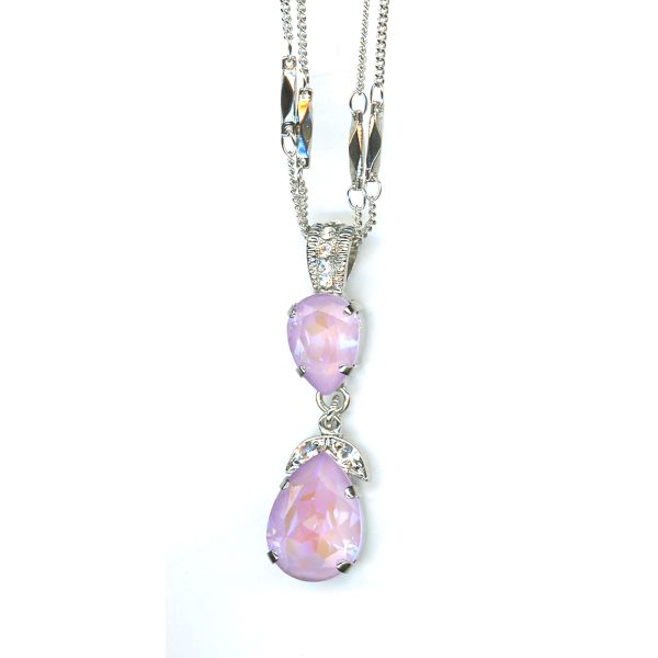 Pendant By Mariana Woman Chic Light Olive and Clear Swarovski Crystals
