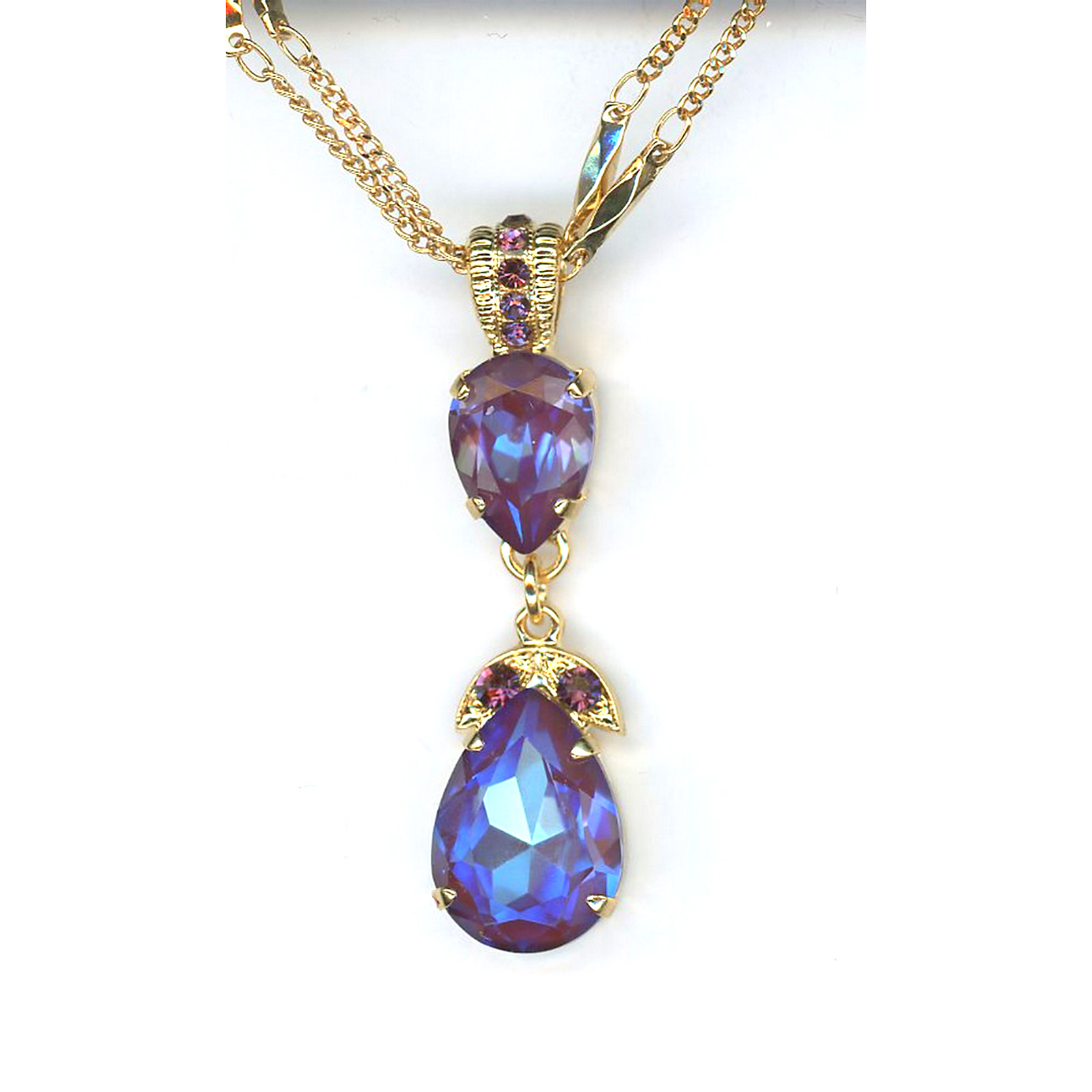 N-5032-4-149149-YG Pendant By Mariana Woman Romantic Plum Purple Swarovski Crystals - Image 1