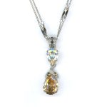 Pendant By Mariana Woman Delicate Moonlight and Silver Night Swarovski Crystals