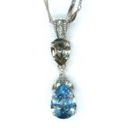 Pendant By Mariana Woman Charming Gray and Champagne Swarovski Crystals