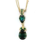 Pendant By Mariana Woman Sophisticated Emerald Swarovski Crystals