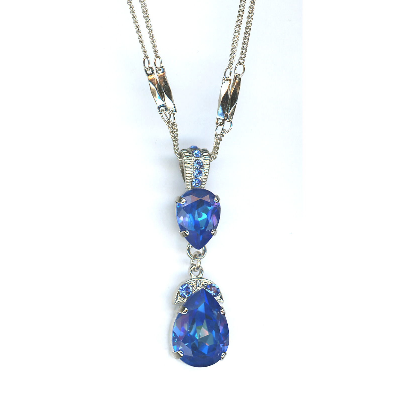 N-5032-4-206167-SP Pendant By Mariana Woman Stunning Sapphire and Capri Swarovski Crystals - Image 1