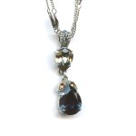 Pendant By Mariana Woman Graceful Sapphire and Golden Shadow Swarovski Crystals