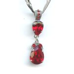 Pendant By Mariana Woman Delicate Siam Swarovski Crystals