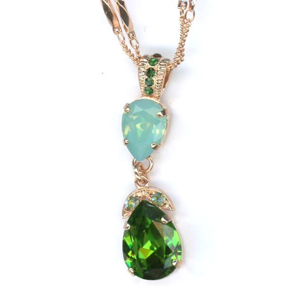 Pendant By Mariana Woman Feminine Mint, Green and Blue Green Swarovski Crystals