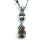 Pendant By Mariana Woman Luxurious Black Diamond Swarovski Crystals