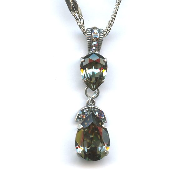 Pendant By Mariana Woman Luxurious Black Diamond Swarovski Crystals