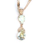 Pendant By Mariana Woman Stylish Cream Pearl and White Opal Swarovski Crystals