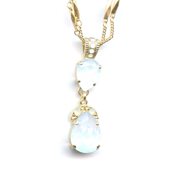 Pendant By Mariana Woman Sophisticated White Opal Swarovski Crystals