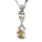Pendant By Mariana Woman Chic Silk and Golden Shadow Swarovski Crystals