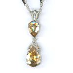 Pendant By Mariana Woman Feminine Azure and Clear Swarovski Crystals