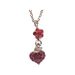 Pendant By Mariana Woman Refined Siam and Ruby and Burgundy Swarovski Crystals - Image 2