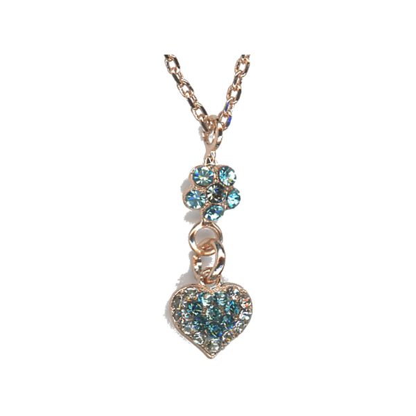 Pendant By Mariana Woman Refined Montana and Teal Swarovski Crystals