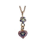 Pendant By Mariana Woman Refined Opal and Tanzanite Swarovski Crystals - Image 2