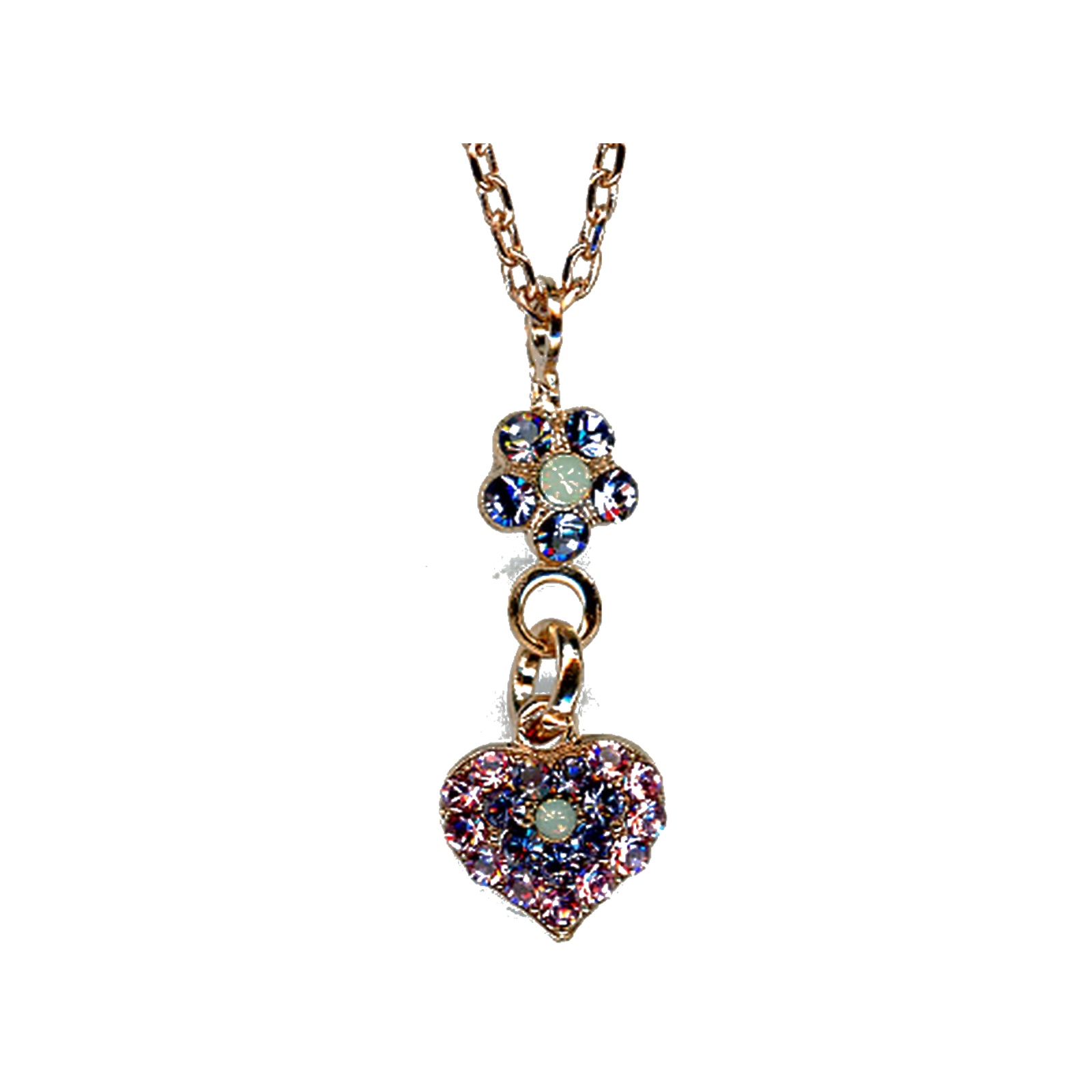 N-5322-9-1122-YG Pendant By Mariana Woman Refined Opal and Tanzanite Swarovski Crystals - Image 1