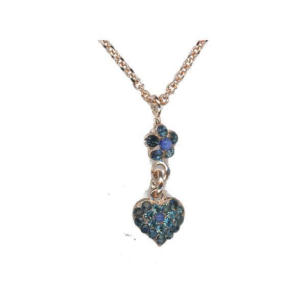 Pendant By Mariana Woman Refined Sapphire and Montana Blue Swarovski Crystals