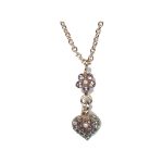 Pendant By Mariana Woman Refined Cream Pearl and Amethyst Swarovski Crystals - Image 2
