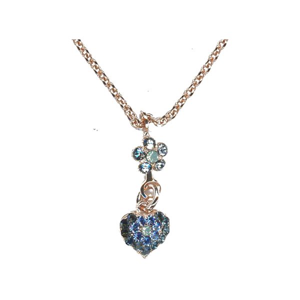 Pendant By Mariana Woman Refined Green Opal and Blue Zircon Swarovski Crystals