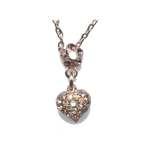Pendant By Mariana Woman Refined Opal and Light Burgundy Swarovski Crystals