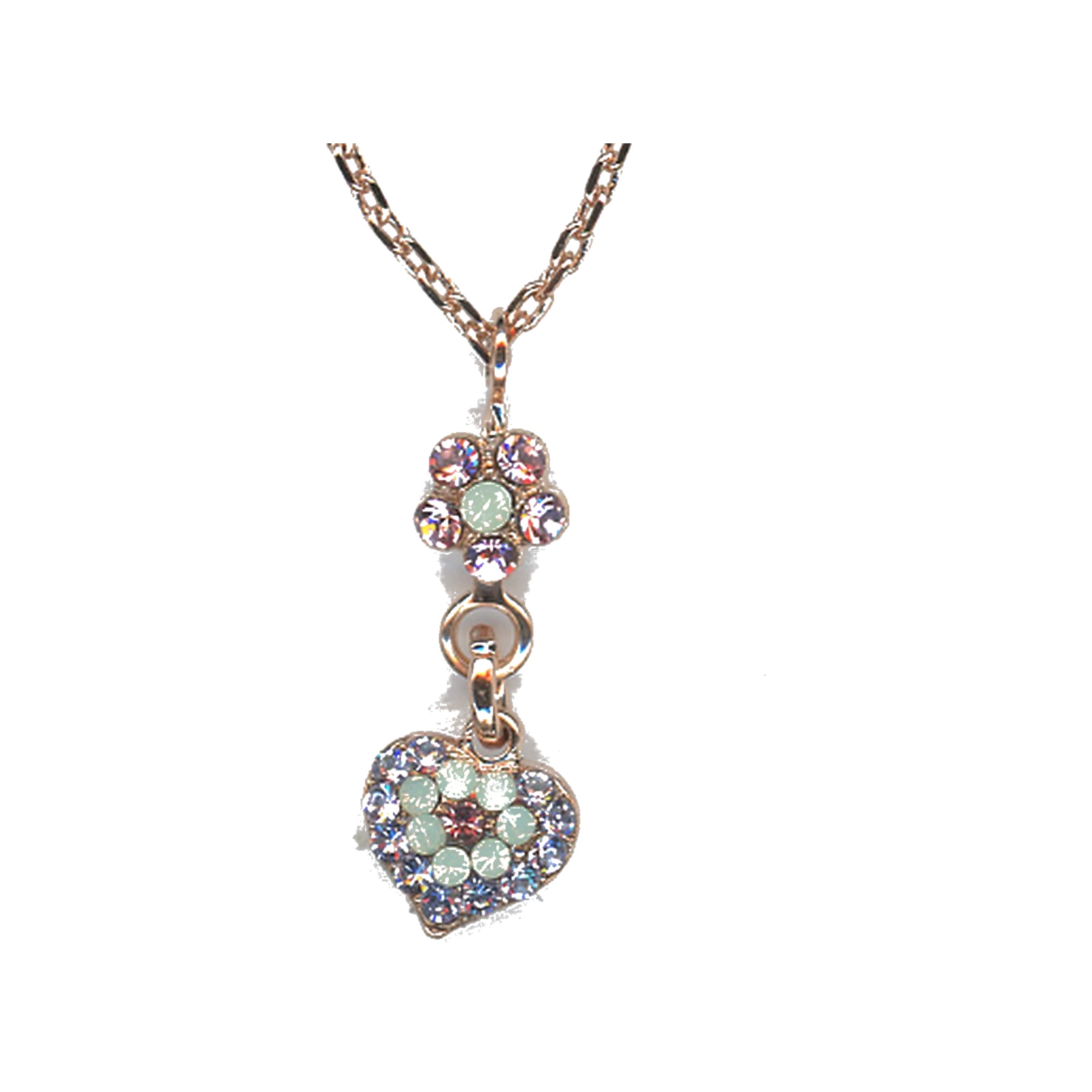 N-5322-9-1910-RG Pendant By Mariana Woman Refined Opal and Violet Swarovski Crystals - Image 1