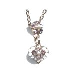 Pendant By Mariana Woman Refined Pearl and 395 (rose opal) Swarovski Crystals