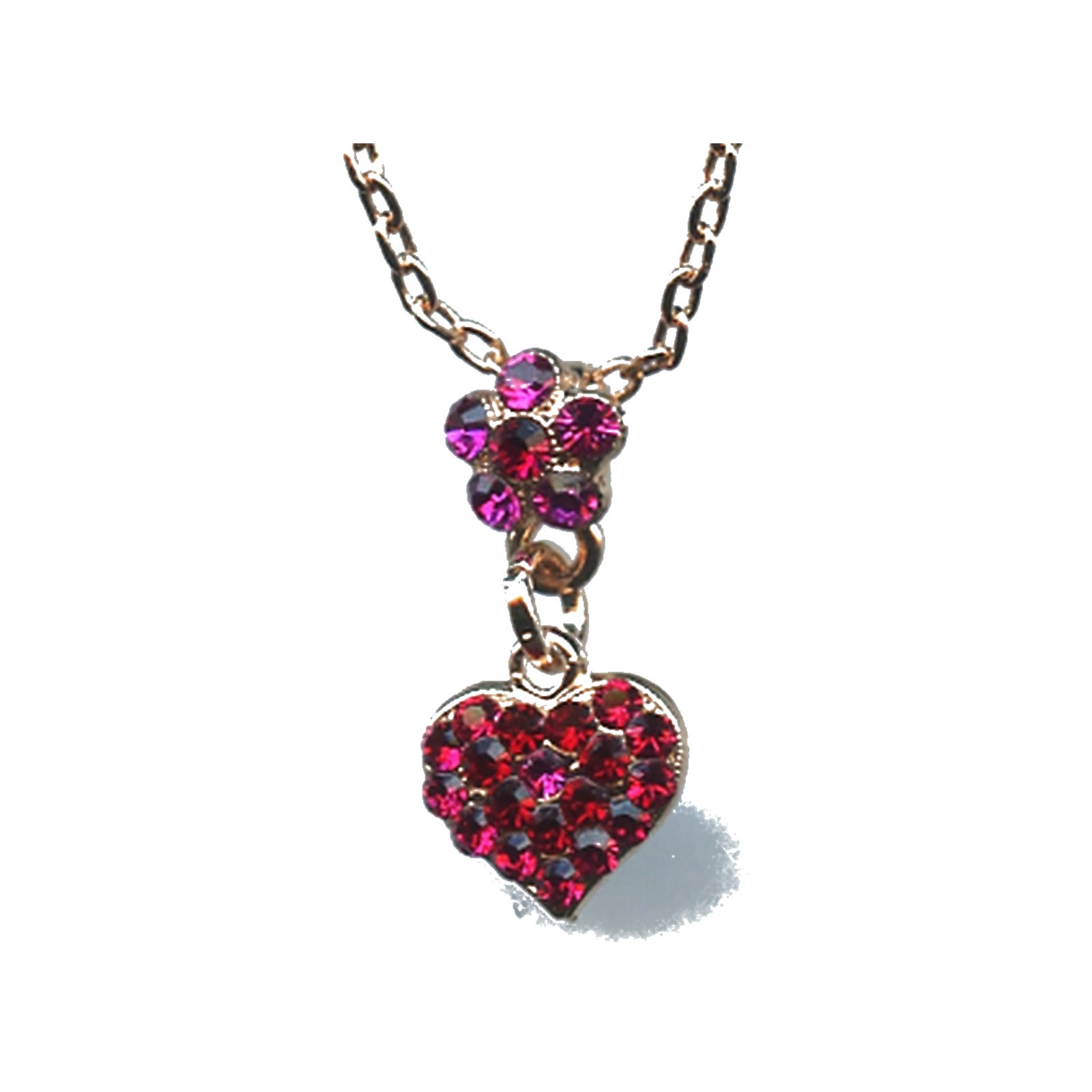 N-5322-9-2140-RG Pendant By Mariana Woman Refined Fuchsia and Rose Peach Swarovski Crystals - Image 1