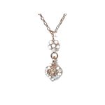 Pendant By Mariana Woman Refined Champagne and Milky Gold Swarovski Crystals