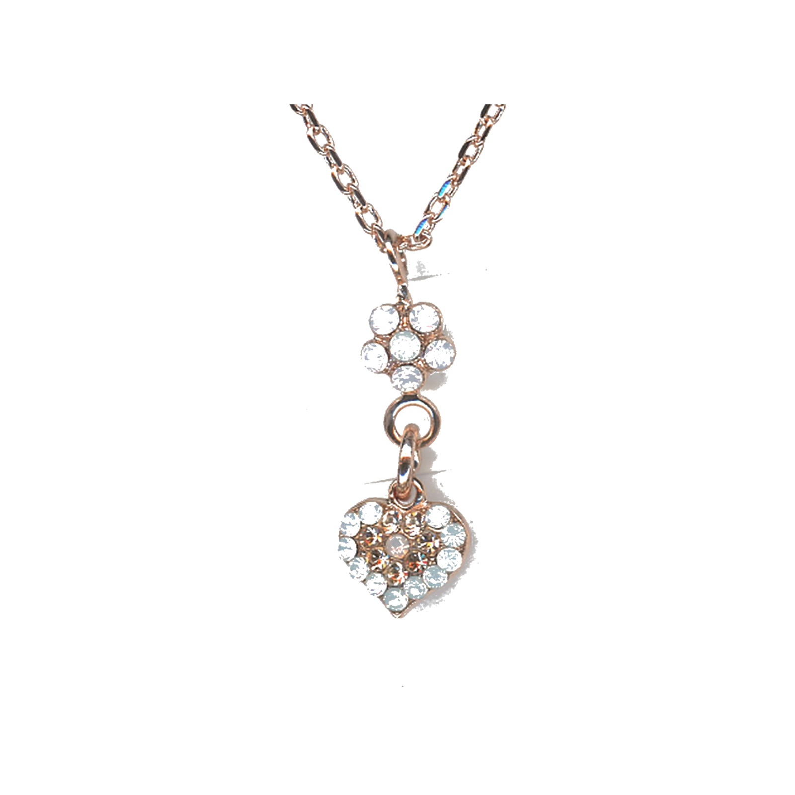 N-5322-9-2333-RG Pendant By Mariana Woman Refined Champagne and Milky Gold Swarovski Crystals - Image 1